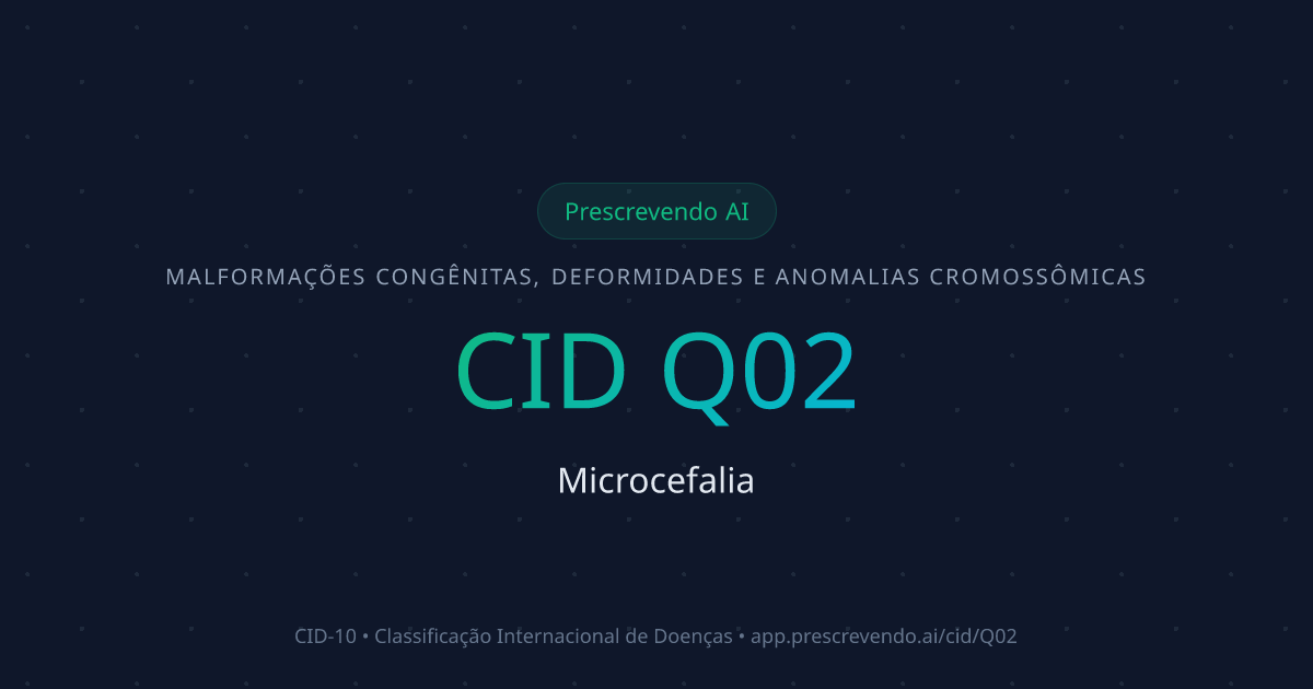 CID Q02 - Microcefalia | CID-10 | Prescrevendo AI