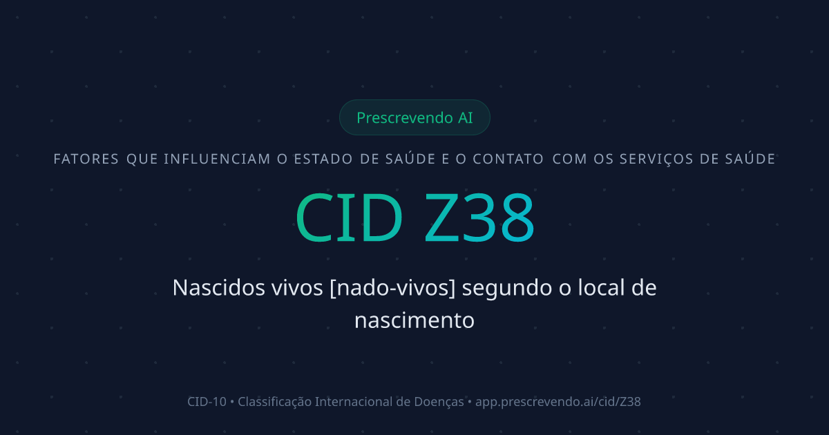 CID Z38 - Nascidos vivos [nado-vivos] segundo o local de nascimento ...